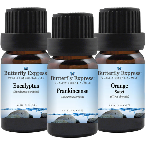 3 Oil Kit - Eucalyptus, Frankincense, Orange Wholesale