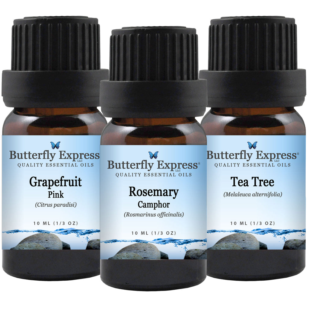 3 Oil Kit - Grapefruit, Rosemary, Tea Tree