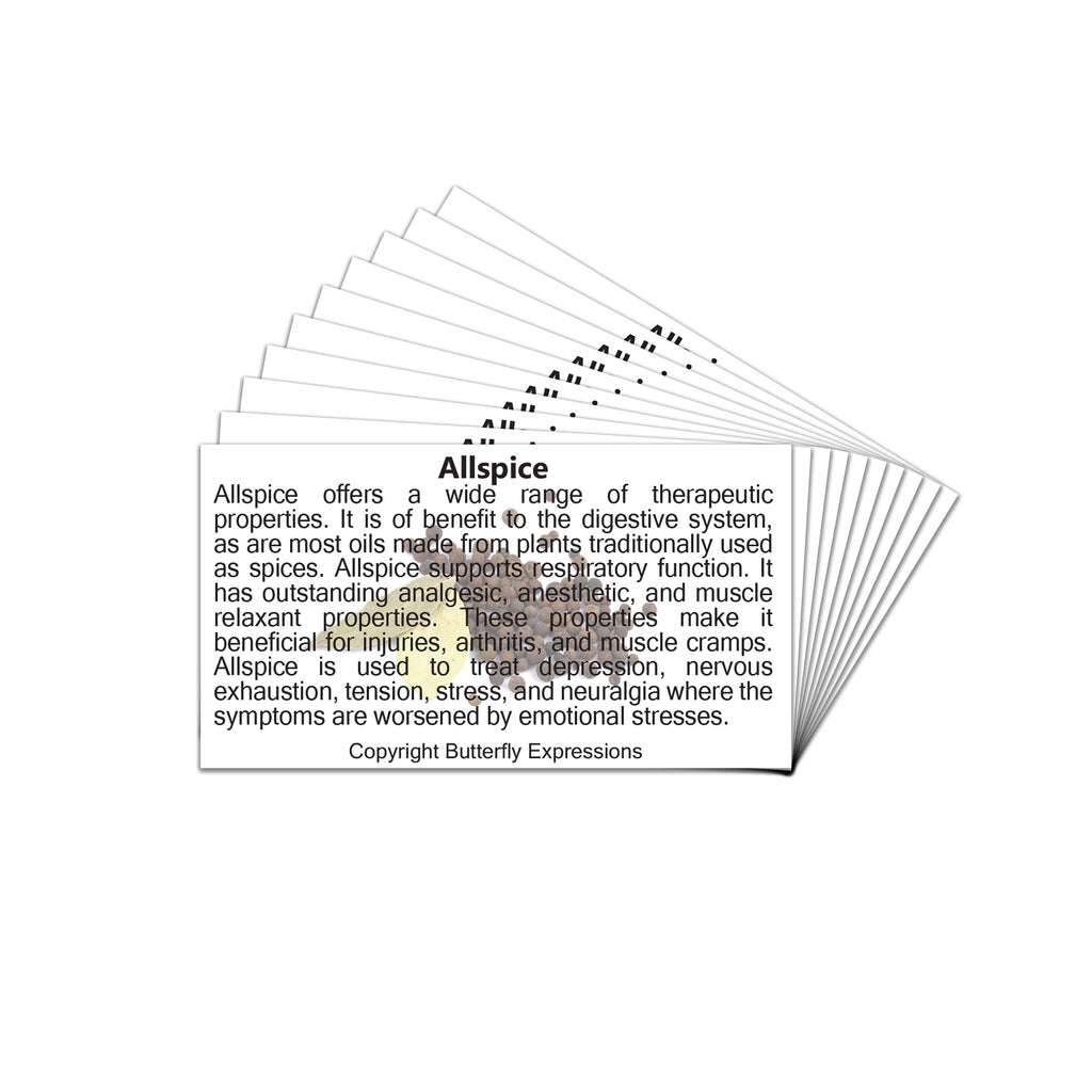 Allspice Essential Oil Product Cards