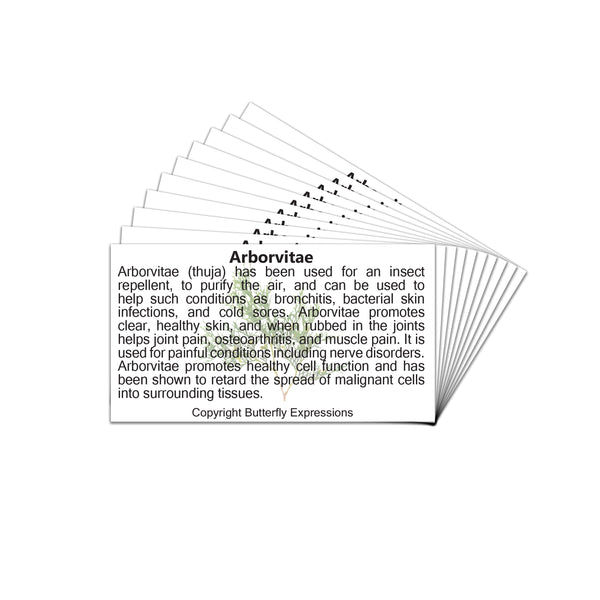 Arborvitae Essential Oil Product Cards