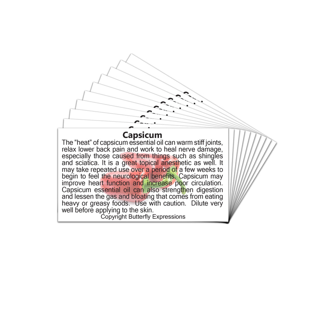 Capsicum Essential Oil Product Cards