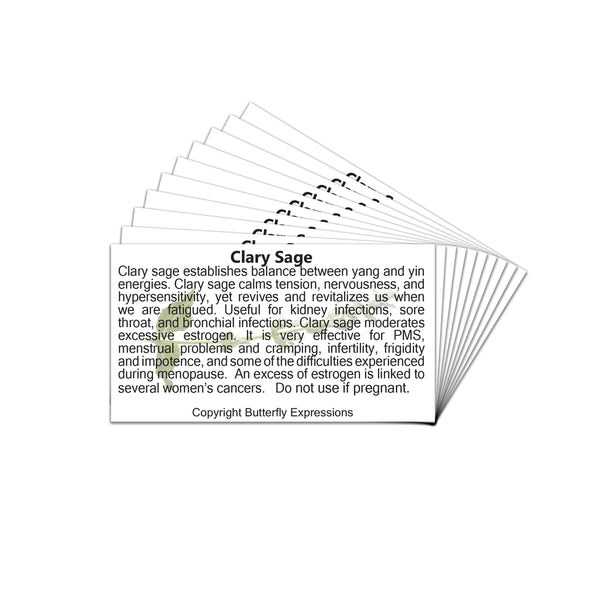 Clary Sage Essential Oil Product Cards Wholesale