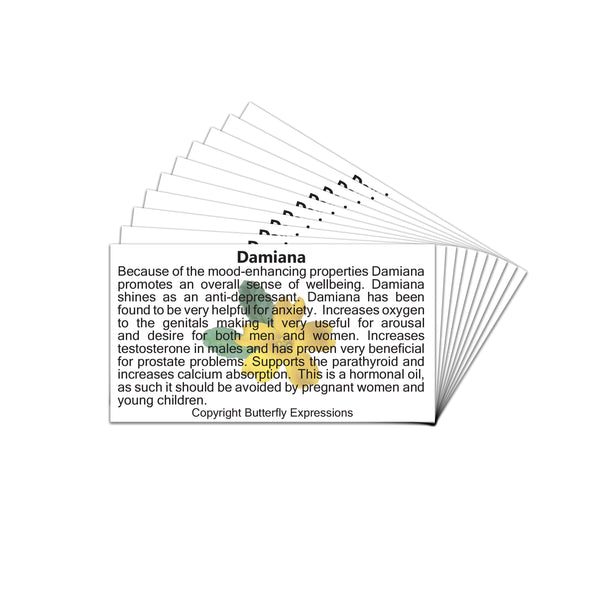 Damiana Essential Oil Product Cards