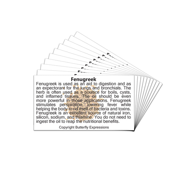 Fenugreek Essential Oil Product Cards