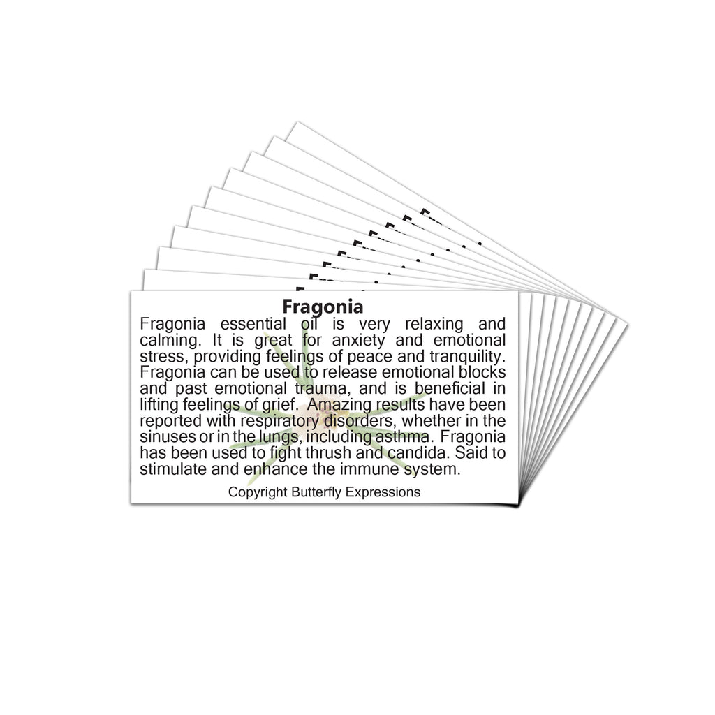 Fragonia Essential Oil Product Cards