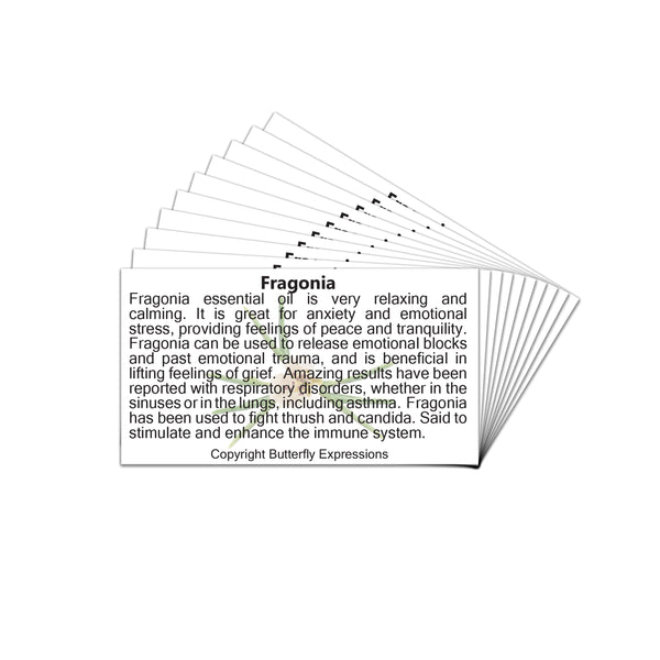 Fragonia Essential Oil Product Cards