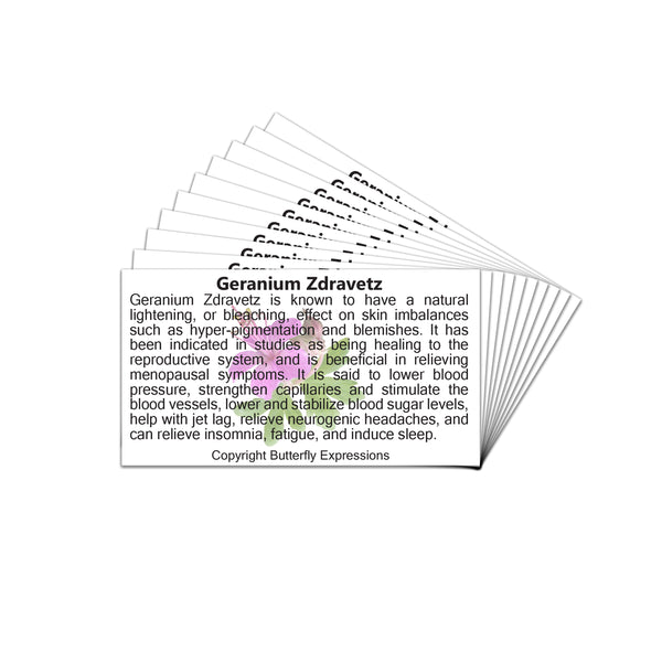 Geranium Zdravetz Essential Oil Product Cards