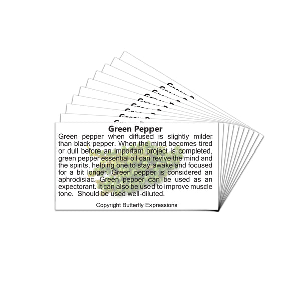 Green Pepper Essential Oil Product Cards Wholesale