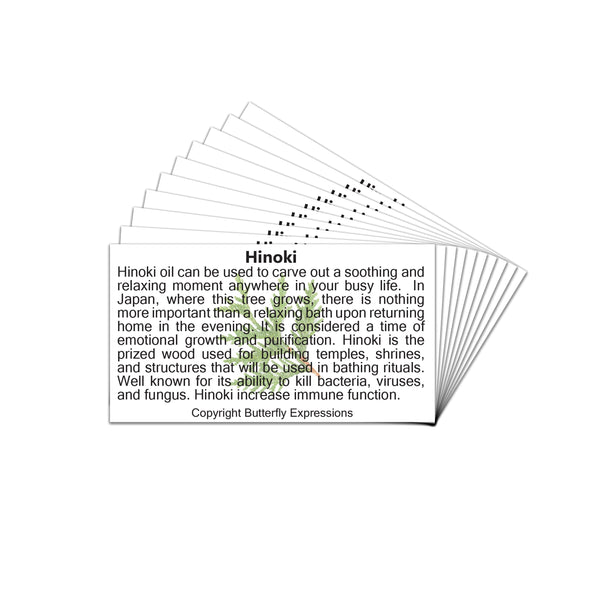 Hinoki Essential Oil Product Cards Wholesale