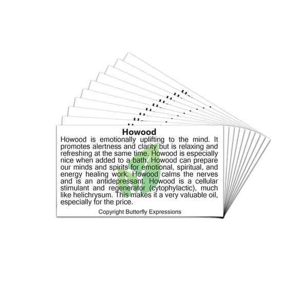 Howood Essential Oil Product Cards Wholesale