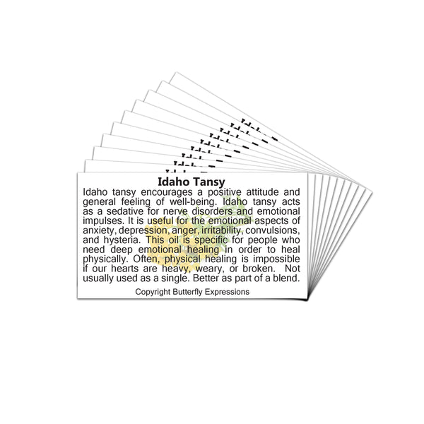 Idaho Tansy Essential Oil Product Cards Wholesale