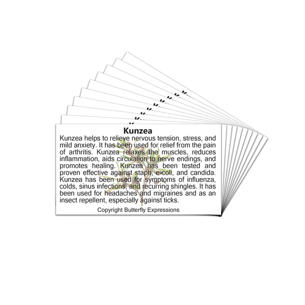 Kunzea Essential Oil Product Cards