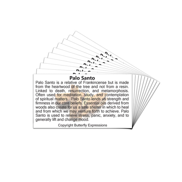 Palo Santo Essential Oil Product Cards