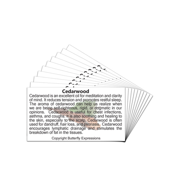 Cedarwood Essential Oil Product Cards