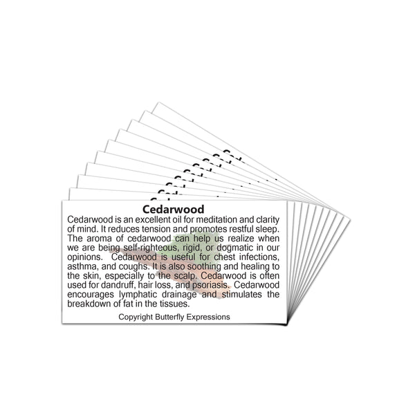 Cedarwood Essential Oil Product Cards Wholesale