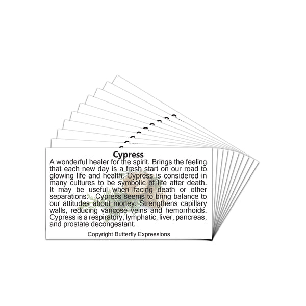 Cypress Essential Oil Product Cards Wholesale