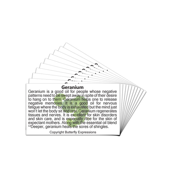 Geranium Essential Oil Product Cards