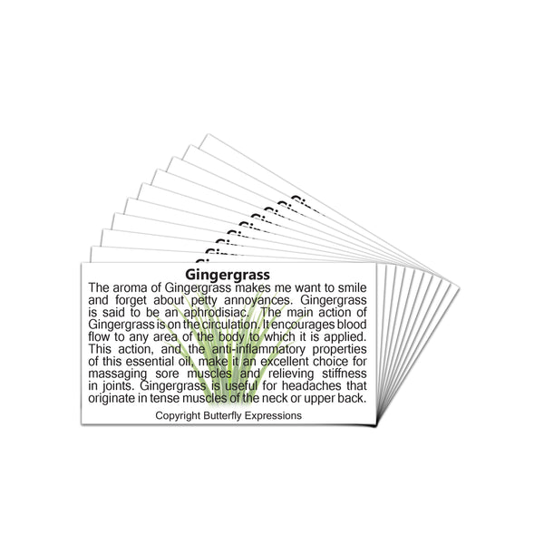 Gingergrass Essential Oil Product Cards