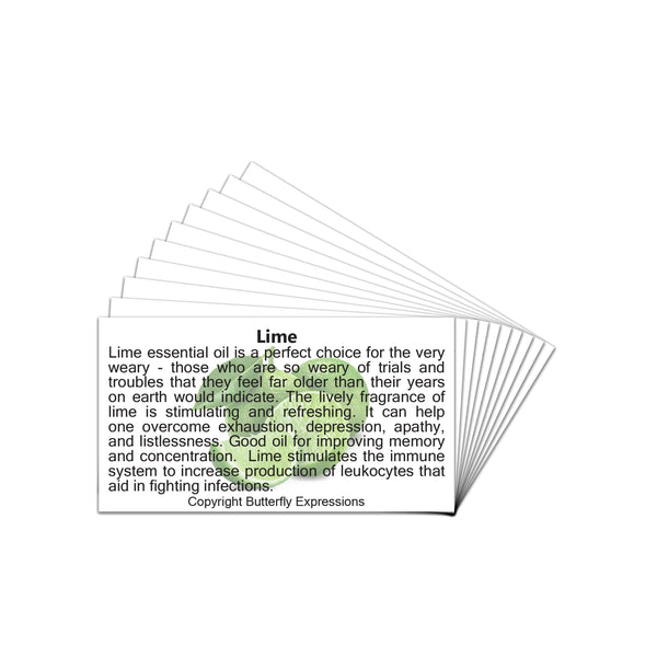 Lime Essential Oil Product Cards Wholesale