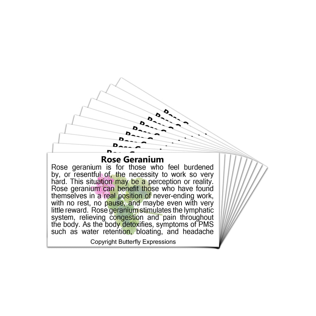 Rose Geranium Essential Oil Product Cards