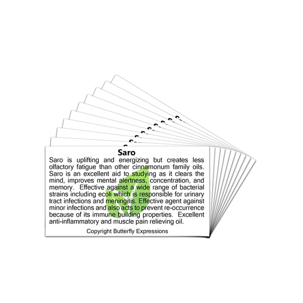 Saro Essential Oil Product Cards Wholesale