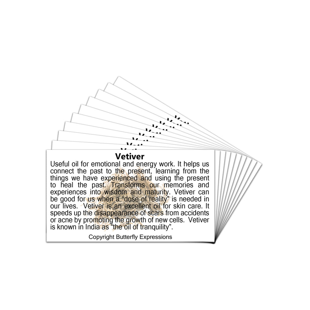 Vetiver Essential Oil Product Cards